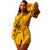 Golden T-shirt Dress w/ Lantern Sleeves #Lantern Sleeves SA-BLL2592 Fashion Dresses and Mini Dresses by Sexy Affordable Clothing