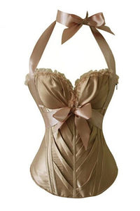 Sexy Satin Ribbon Halter Tie Corset  SA-BLL42654-5 Sexy Lingerie and Corsets and Garters by Sexy Affordable Clothing