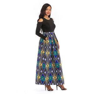 African Print Thicken Long Sleeve Blouse and Long Skirt #Long Sleeve #Two Piece #Print #Dashiki #African SA-BLL2435-3 Sexy Clubwear and Skirt Sets by Sexy Affordable Clothing