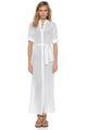 White Summer Maxi Shirt Dress  SA-BLL38280 Sexy Swimwear and Cover-Ups & Beach Dresses by Sexy Affordable Clothing