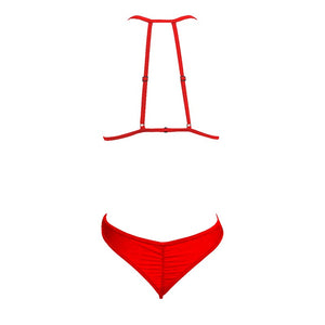 Sexy Scrunch Brazilian Swimsuit #Red SA-BLL32613-1 Sexy Swimwear and Bikini Swimwear by Sexy Affordable Clothing
