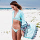 Aqua Mandala Long Beach Kimono #Beach Dress #Blue #Kimono SA-BLL3708 Sexy Swimwear and Cover-Ups & Beach Dresses by Sexy Affordable Clothing