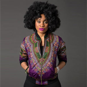 Dashiki Bomber Jacket #Purple #Top SA-BLL603-3 Women's Clothes and Blouses & Tops by Sexy Affordable Clothing