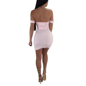 Christina Belted Ribbed Mini Dress  SA-BLL27995 Fashion Dresses and Mini Dresses by Sexy Affordable Clothing
