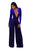 Blue Velvet Velia Deep V Jumpsuit #Jumpsuit #Blue SA-BLL55385-2 Women's Clothes and Jumpsuits & Rompers by Sexy Affordable Clothing