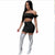 Lillie Belted Ribbed Black Skirt Set #Black #Two Piece SA-BLL282457-1 Sexy Clubwear and Skirt Sets by Sexy Affordable Clothing