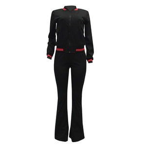 Leisure Wide Leg Pants Suit #Black #Two Piece SA-BLL28055-2 Sexy Clubwear and Pant Sets by Sexy Affordable Clothing