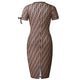 Elegant Short Sleeve Print Midi Dress #Short Sleeves #Flower SA-BLL51483 Fashion Dresses and Maxi Dresses by Sexy Affordable Clothing