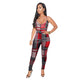 Lattice Straps Colorful Checks Jumpsuit #Straps #Lattice SA-BLL55516-5 Women's Clothes and Jumpsuits & Rompers by Sexy Affordable Clothing