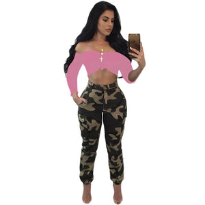 Fashion Off Shoulder Wrapped Bodycon Shirt Tops #Pink #Off Shoulder #Wrapped SA-BLL699-2 Women's Clothes and Blouses & Tops by Sexy Affordable Clothing