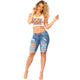 Washing Out Blue Ripped Holes Jean Shorts #Denim #Holes SA-BLL719-2 Women's Clothes and Jeans by Sexy Affordable Clothing