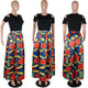 African Print Short Sleeve Blouse and Long Skirt #Short Sleeve #Two Piece #Print #Dashiki #African SA-BLL2432-4 Sexy Clubwear and Skirt Sets by Sexy Affordable Clothing