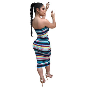 Brief Cute Strapless Step Club Dresses #Strapless #Rainbow Line SA-BLL36174 Fashion Dresses and Midi Dress by Sexy Affordable Clothing