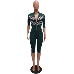 Khari Moto Jumpsuit #Jumpsuit #Blue #Zipper SA-BLL55414-4 Women's Clothes and Jumpsuits & Rompers by Sexy Affordable Clothing