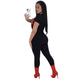 Short Sleeve Super Bodysuit #Black SA-BLL55393-1 Women's Clothes and Jumpsuits & Rompers by Sexy Affordable Clothing