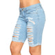 Washing Out Blue Ripped Holes Jean Shorts #Denim #Holes SA-BLL719-1 Women's Clothes and Jeans by Sexy Affordable Clothing