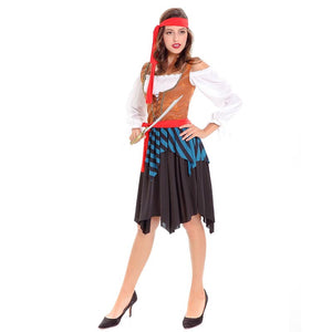 Ladies Caribbean Pirate Budget Fancy Dress Halloween Costume #Costume SA-BLL1132 Sexy Costumes and Pirate by Sexy Affordable Clothing
