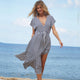 V Neck Striped Beach Dress #V Neck #Striped SA-BLL38538 Sexy Swimwear and Cover-Ups & Beach Dresses by Sexy Affordable Clothing