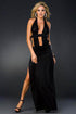 Evening Dress Black lycra material with black sequins