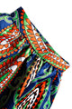 Abstract Floral African Print Navy Maxi Skirt