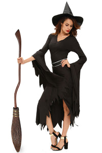 All Black Gothic Witch Halloween Costume
