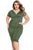 Army Green Pleated Curvaceous Midi Dress