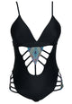Padded Hollow Out One Piece Swimsuit