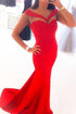 Beautiful Sexy Long Mermaid Formal Red Evening Gown
