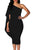 Black Batwing Sleeve One Shoulder Sheath Dress