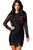Black Crochet Open Back Vintage Dress