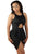 Black Cut-out Prom Party Peplum Dress