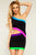 Black Cut out Sexy Club Dress with Neon Trims