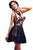 Black Embroidered Sheer Mesh Nude Illusion Party Dress