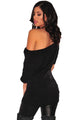 Black Half Sleeves Ruched Tunic Top