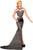 Black Lace Glamour Split Maxi Party Dress