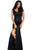 Black Lace Mermaid Sleeveless Prom Dress