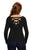 Black Lace Up Back Detail Sweater