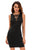 Black Lace Up Sleeveless Dress