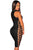 Black Lace up Contour Bandage Dress