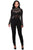 Black Long Sleeve Studded Mesh Top Jumpsuit