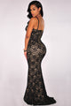 Black Mermaid Lace Maxi Evening Gown