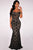 Black Mermaid Lace Maxi Evening Gown