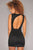 Black Mesh Cutout Sleeveless Mini Dress