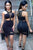 Black Mesh Insert Sexy Cutout Club Dress