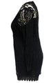 Black Plus Size Long Sleeve Lace Romper