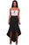 Black Ruffle Hemline Splice High Low Skirt