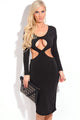 Black Sexy Cut-out Bodycon Evening Dress
