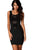 Black Sexy Lace Contrast Cocktail Party Evening Bodycon Dress