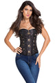 Black Steampunk Style Over Bust Corset with Chain