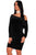 Black Velvet Off Shoulder Ruched Dress